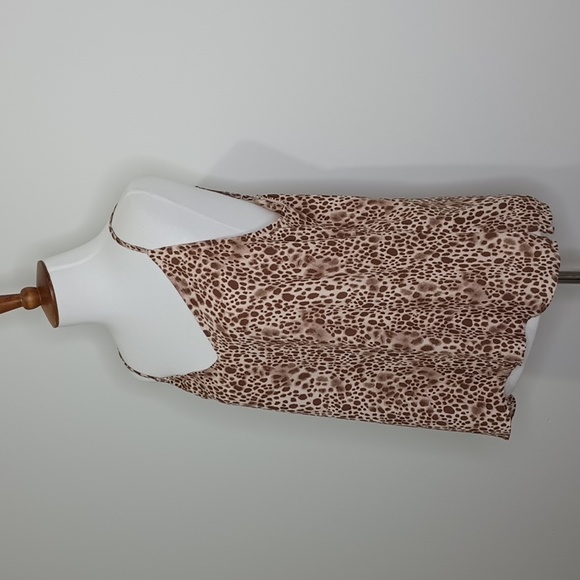 A New Day Animal Print Adjustable Spaghetti Straps V Neck Cami Top Size Medium - Picture 8 of 11